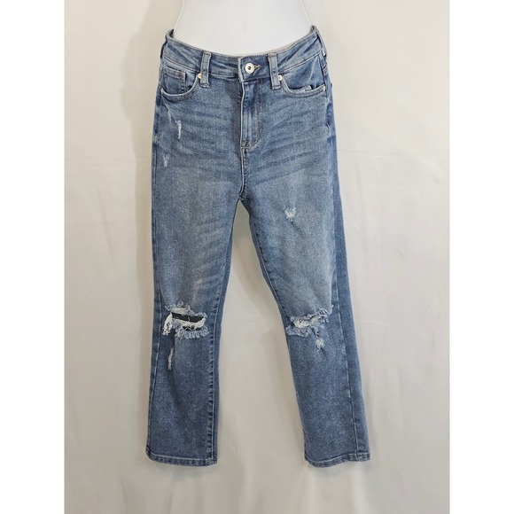 Kendall & Kylie Denim - kendall & kylie jeans womens size 1/25 the icon straight high rise distressed